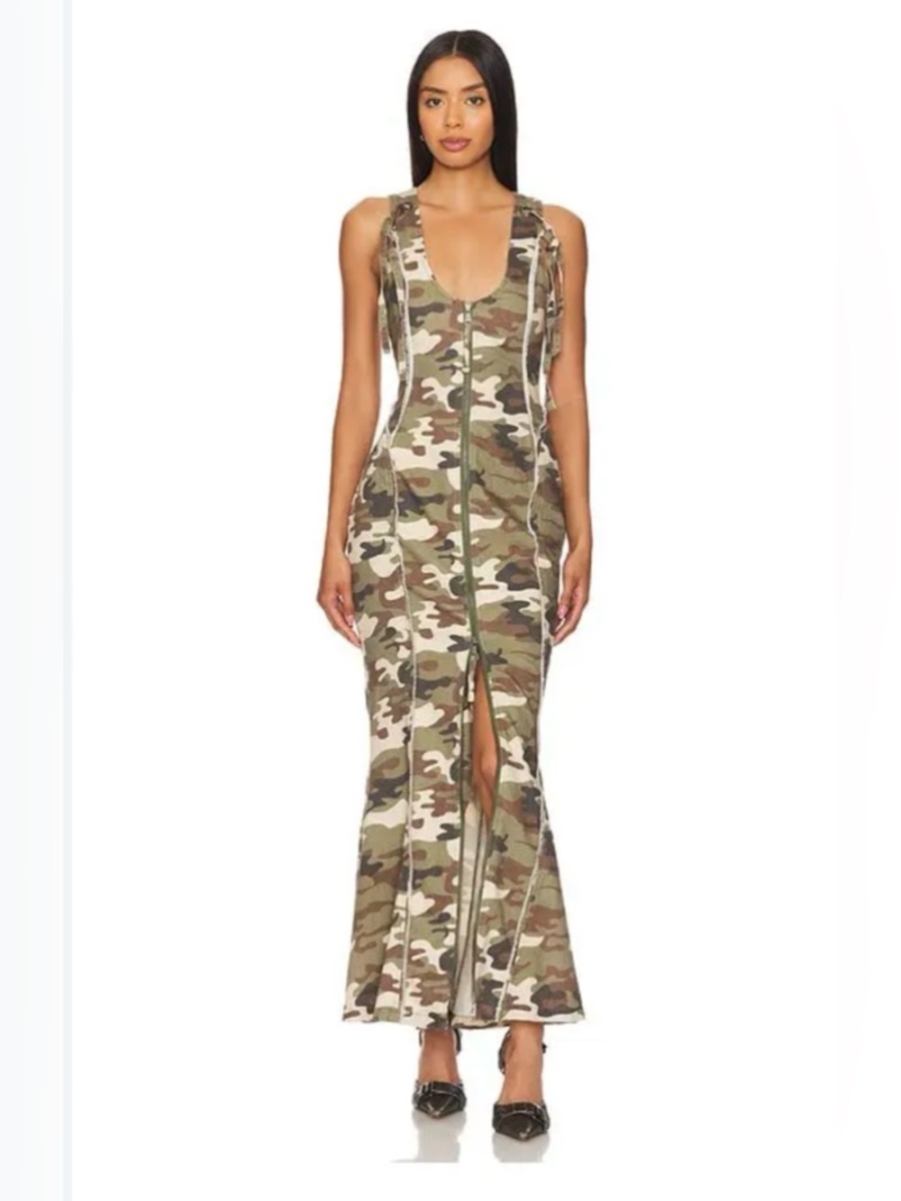 NWT AFRM Camo Maxi Dress